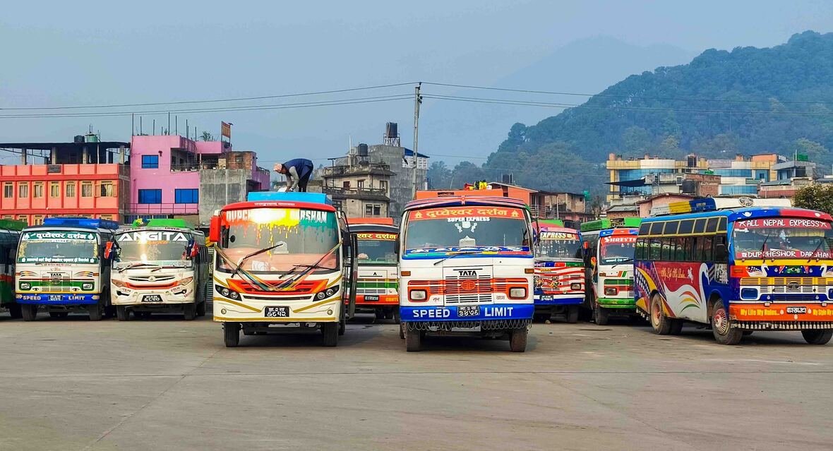 Stazione dei bus di Kathmandu