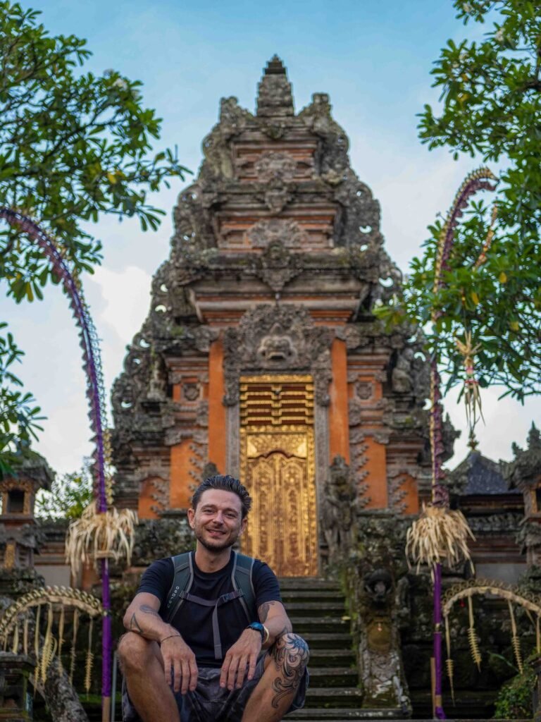 Io in un tempio di Bali