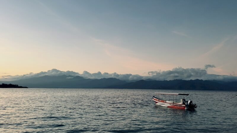 Vista su una spiaggia delle Isole Gili