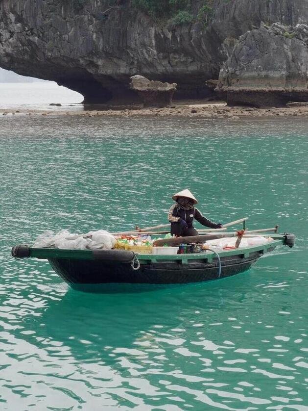 un pescatore in Vietnam