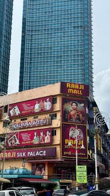 vista su un edificio di Chinatown KL