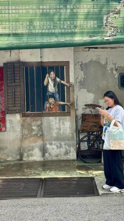 vista su un Murales a Georgetown