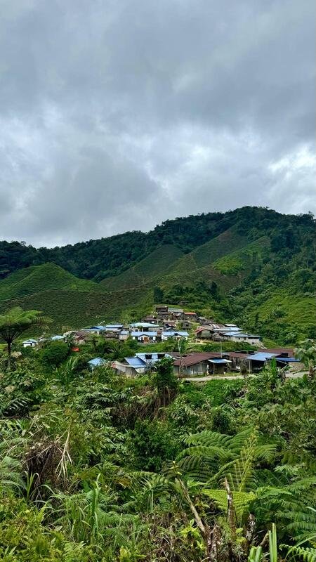 Vista su un paesino alle Cameron Highlands